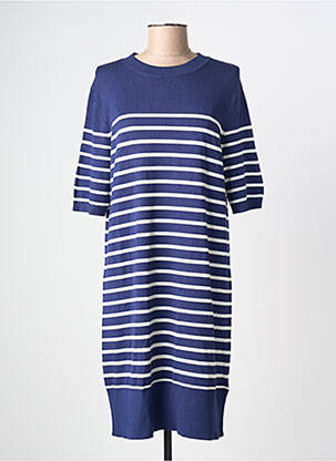 Robe pull stretch manches courtes bleu B.YOUNG femme