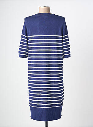 Robe pull stretch manches courtes bleu B.YOUNG femme
