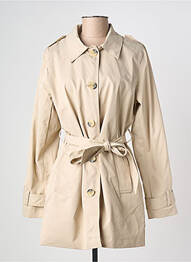 Trench tissage popeline sans capuche beige B.YOUNG femme