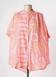 Chemisier col mao manches 3/4 rose BANDITAS FROM MARSEILLE femme