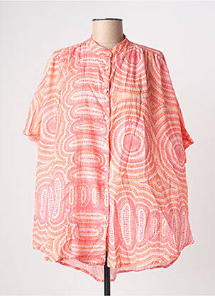 Chemisier tissage crêpe manches 3/4 rose BANDITAS FROM MARSEILLE femme