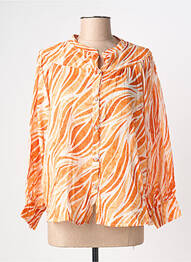 Chemisier tissage crêpe manches longues orange PAKO LITTO femme