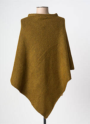Poncho coupe asymétrique vert B.YOUNG femme