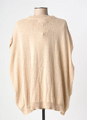 Pull col v manches courtes beige BANDITAS FROM MARSEILLE femme