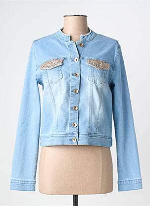 Veste casual col rond bleu LES P'TITES BOMBES femme