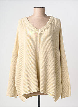 Pull stretch manches longues beige BANDITAS FROM MARSEILLE femme