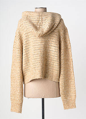 Gilet manches longues col rond beige LES P'TITES BOMBES femme
