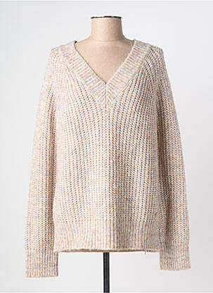 Pull tissage chiné manches longues beige LES P'TITES BOMBES femme