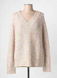 Pull tissage chiné manches longues beige LES P'TITES BOMBES femme