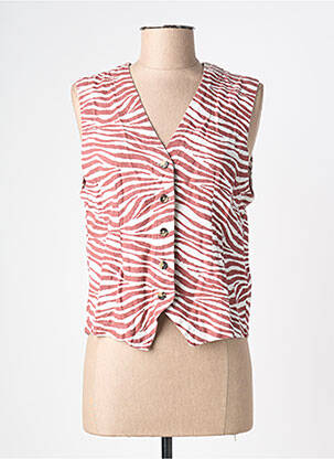 Gilet sans manche coupe cintrée rose B.YOUNG femme