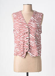 Gilet sans manche coupe cintrée rose B.YOUNG femme