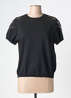 Top stretch manches courtes noir MOLLY BRACKEN femme