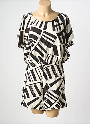Combishort tissage popeline manches courtes noir LES P'TITES BOMBES femme