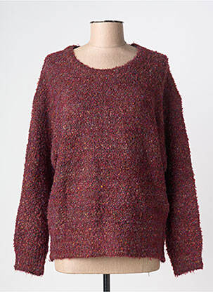 Pull tissage chiné manches longues rouge MOLLY BRACKEN femme