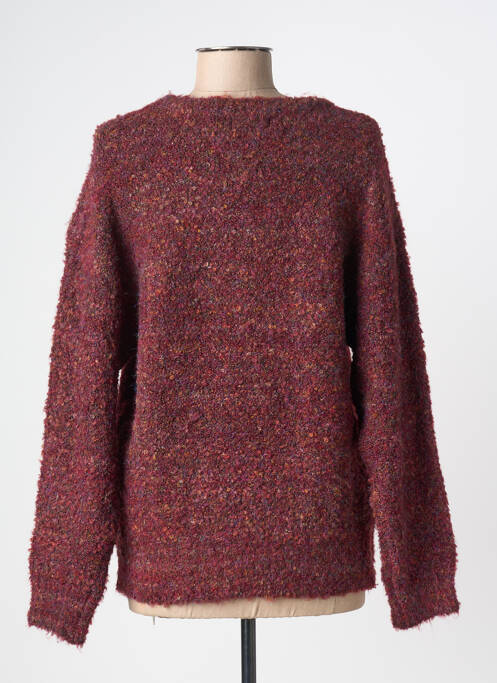 Pull tissage chiné manches longues rouge MOLLY BRACKEN femme