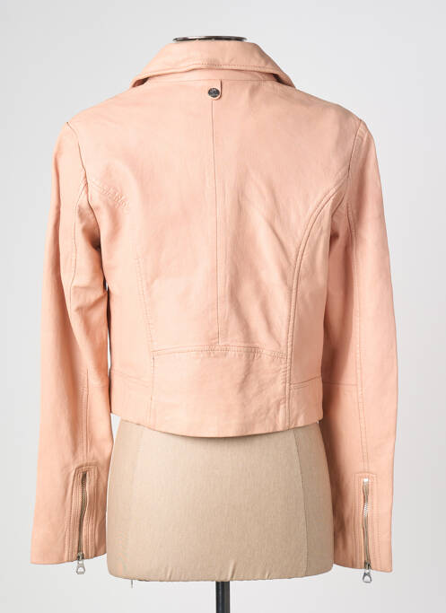 Veste en cuir rose GIPSY BY MAURITIUS femme