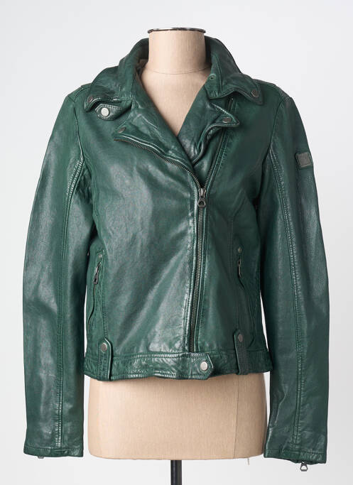 Veste en cuir vert GIPSY BY MAURITIUS femme