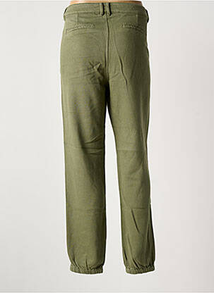 Pantalon droit tissage popeline taille normale vert LPB femme