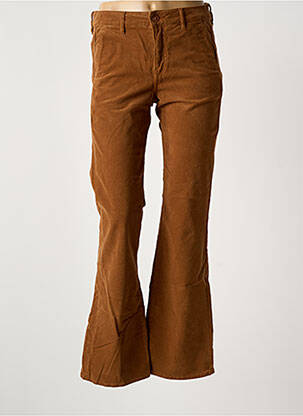 Pantalon flare stretch taille normale marron HAPPY femme
