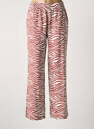 Pantalon large tissage popeline taille normale rouge B.YOUNG femme