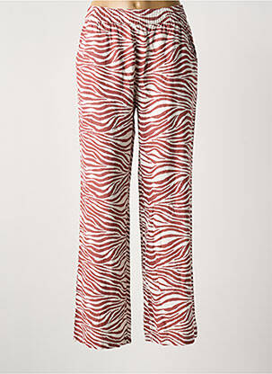 Pantalon large tissage popeline taille normale rouge B.YOUNG femme