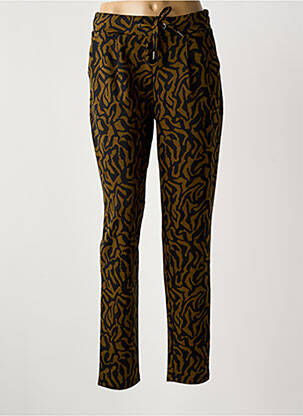 Pantalon slim taille élastique taille normale vert B.YOUNG femme