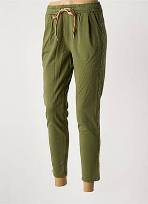 Pantalon 7/8 stretch taille normale vert PAKO LITTO femme
