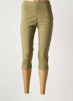 Pantacourt stretch taille normale vert B.YOUNG femme