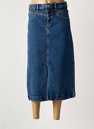 Jupe longue coupe droite bleu B.YOUNG femme