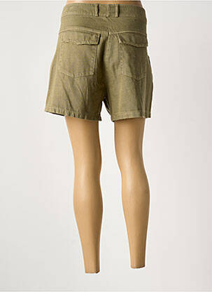 Short fermeture zippée sous rabat boutonné taille normale vert BANDITAS FROM MARSEILLE femme