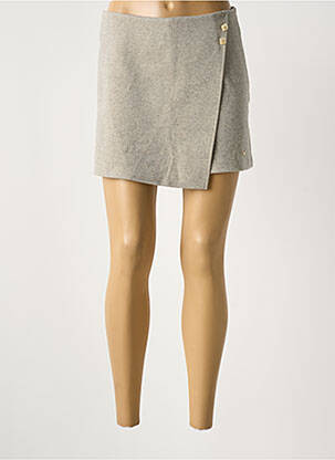 Jupe short coupe droite beige LPB femme