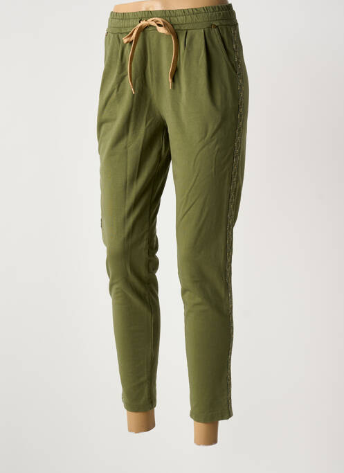 Pantalon 7/8 stretch taille normale vert PAKO LITTO femme