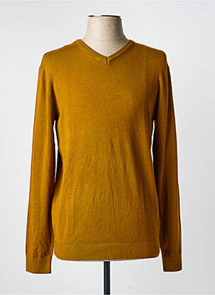 Pull col v manches longues jaune PETROL INDUSTRIES homme