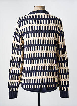 Pull tissage jacquard manches longues bleu PETROL INDUSTRIES homme