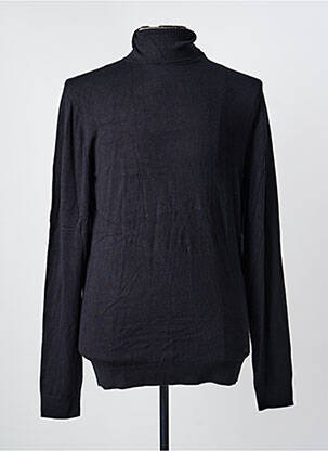 Pull col roulé stretch manches longues noir PETROL INDUSTRIES homme