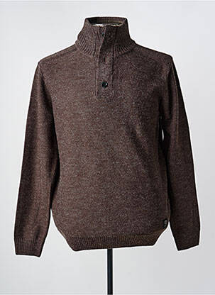 Pull stretch manches longues marron PETROL INDUSTRIES homme