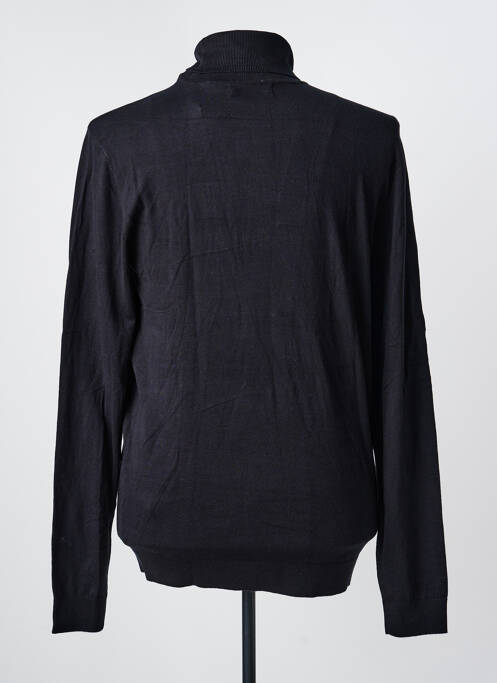 Pull col roulé stretch manches longues noir PETROL INDUSTRIES homme