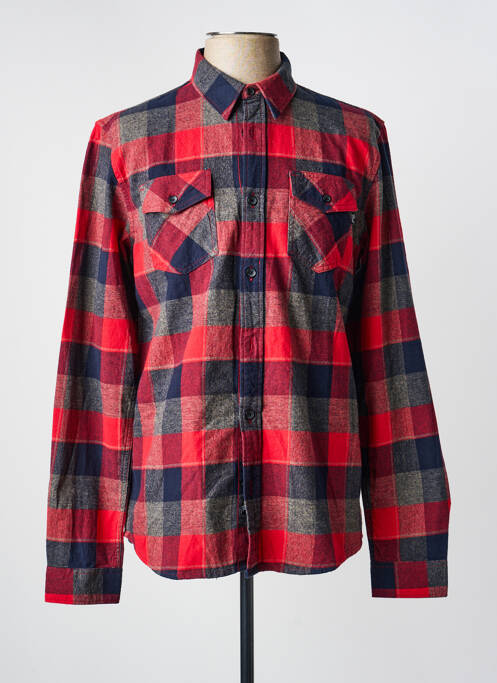 Chemise manches longues rouge PETROL INDUSTRIES homme