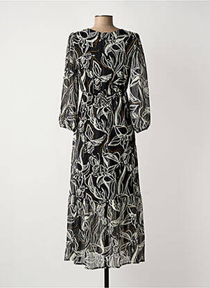 Robe longue manches longues manches longues noir LOLA ESPELETA femme