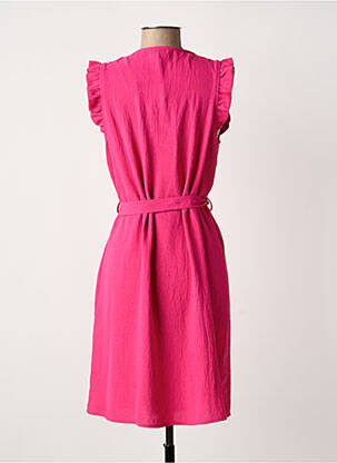 Robe mi-longue sans manche sans manche rose JULIE GUERLANDE femme