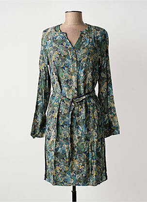 Robe courte manches longues manches longues bleu JULIE GUERLANDE femme