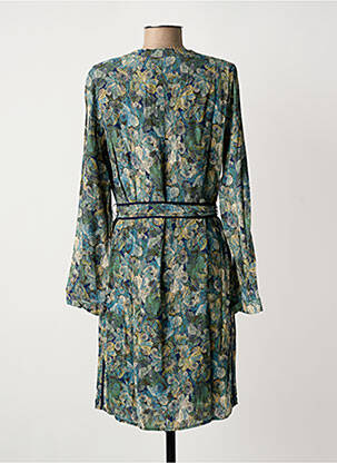 Robe courte coupe fluide manches longues bleu JULIE GUERLANDE femme