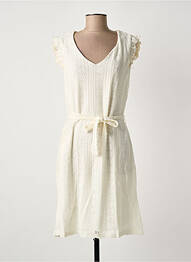 Robe mi-longue sans manche sans manche blanc JULIE GUERLANDE femme