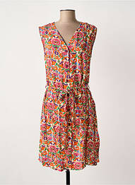 Robe mi-longue coupe fluide sans manche orange JULIE GUERLANDE femme