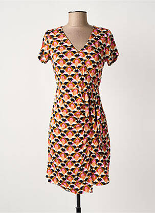 Robe courte manches courtes manches courtes orange LOLA ESPELETA femme