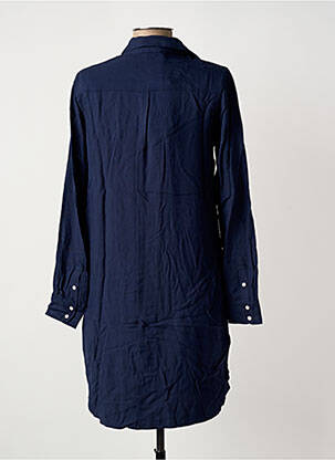 Robe courte coupe fluide manches longues bleu TBS femme