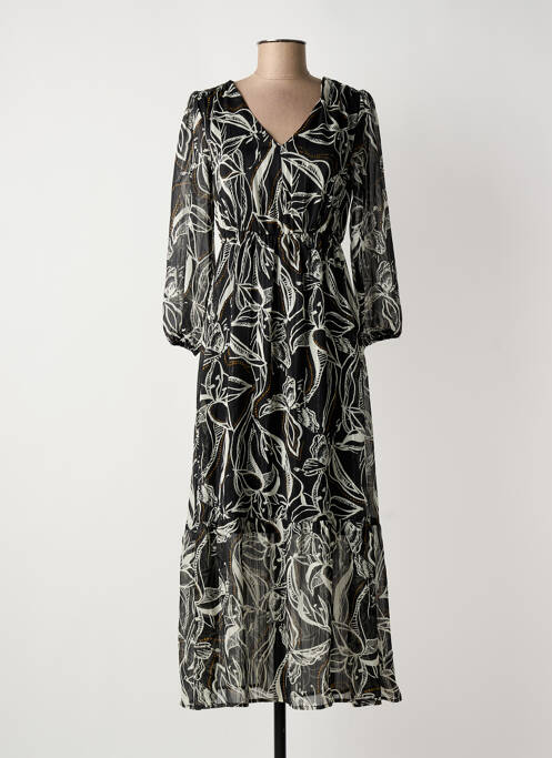 Robe longue manches longues manches longues noir LOLA ESPELETA femme