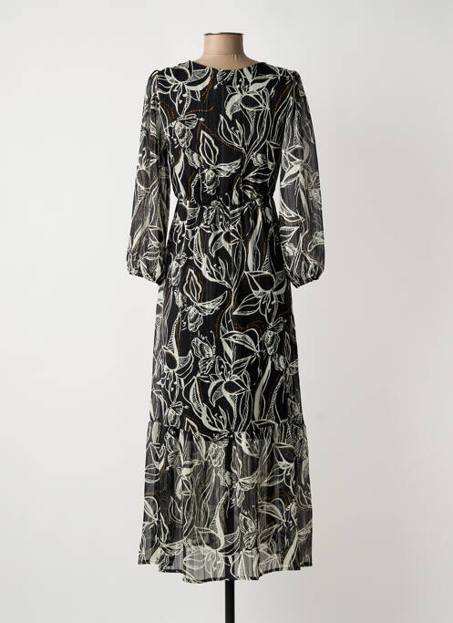 Robe longue manches longues manches longues noir LOLA ESPELETA femme