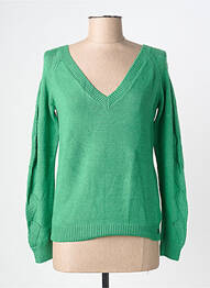 Pull col v manches longues vert LOLA ESPELETA femme