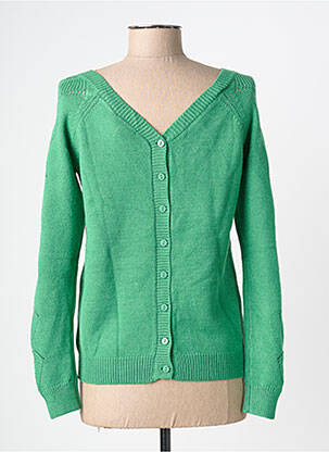 Pull col v manches longues vert LOLA ESPELETA femme